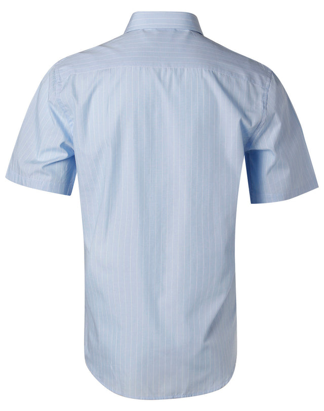 Benchmark M7221 Men's Pin Stripe Short Sleeve Shirt