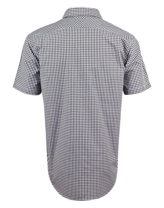 Benchmark M7300S Men’s Gingham Check Short Sleeve Shirt