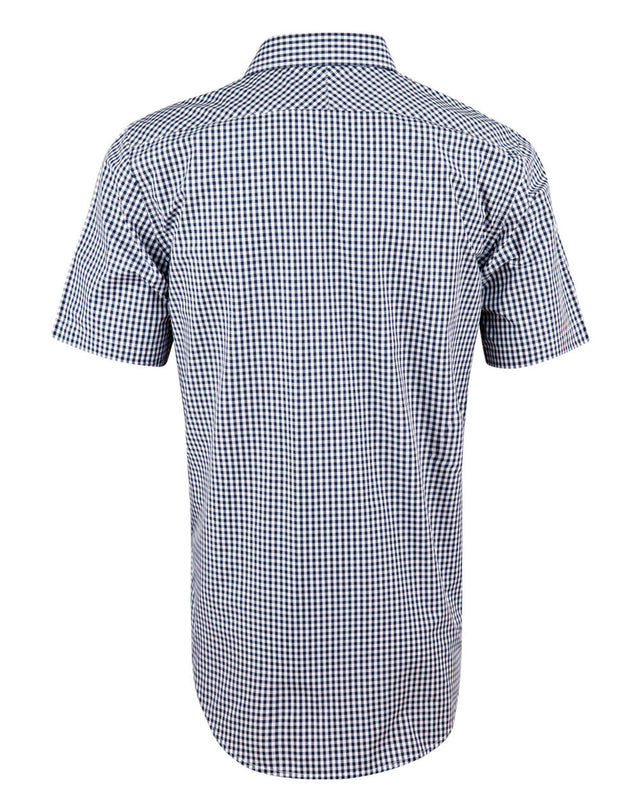 Benchmark M7300S Men’s Gingham Check Short Sleeve Shirt