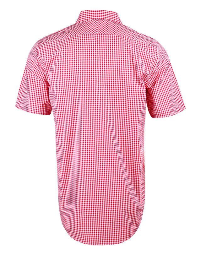 Benchmark M7300S Men’s Gingham Check Short Sleeve Shirt