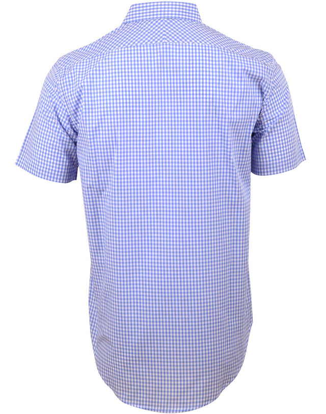Benchmark M7300S Men’s Gingham Check Short Sleeve Shirt