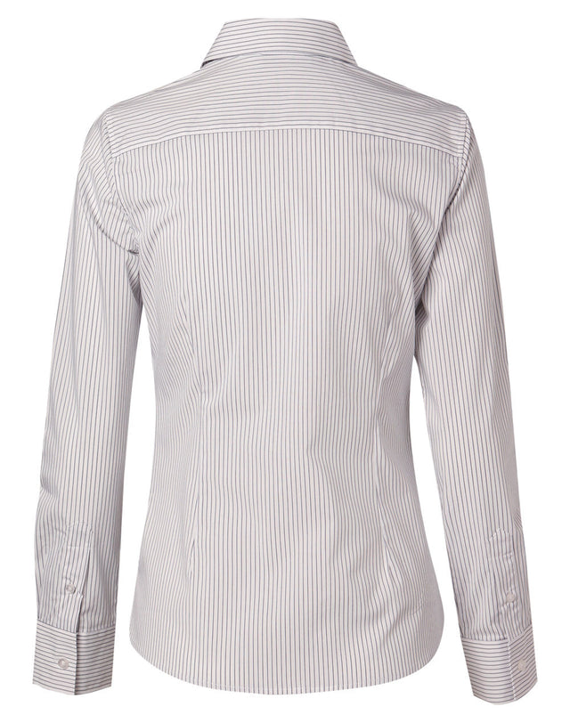Benchmark M8200L Women's Ticking Stripe Long Sleeve Shirt