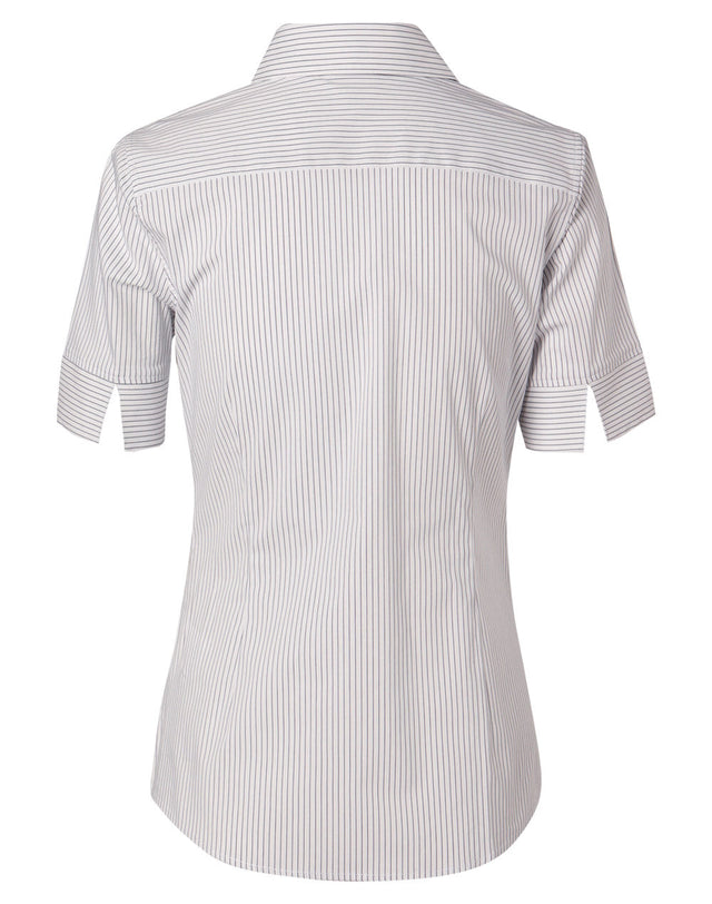 Benchmark M8200S Women's Ticking Stripe Short Sleeve Shirt