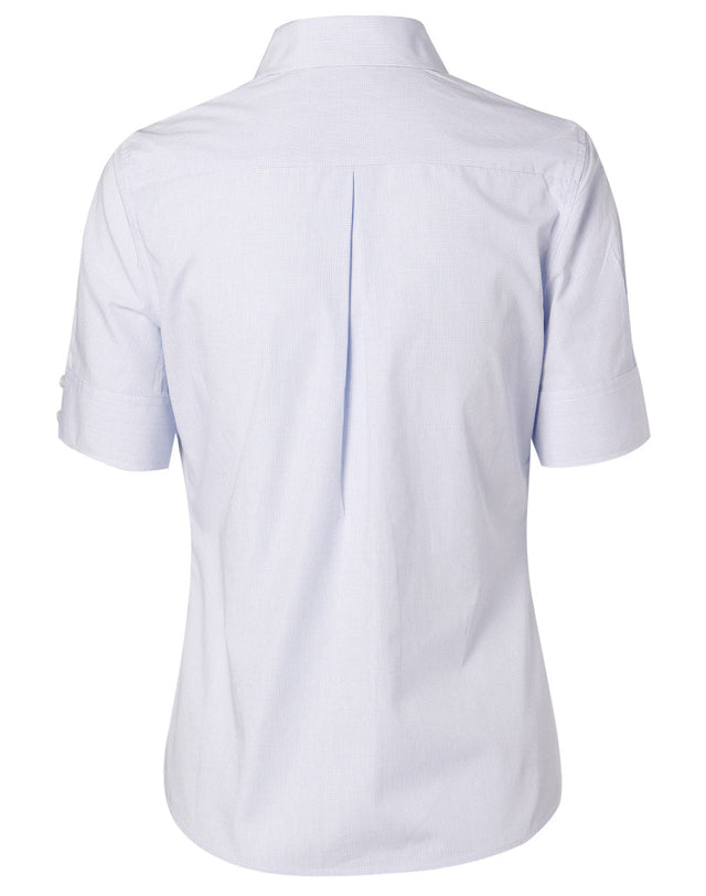 Benchmark M8360S Women's Mini Check Short Sleeve Shirt