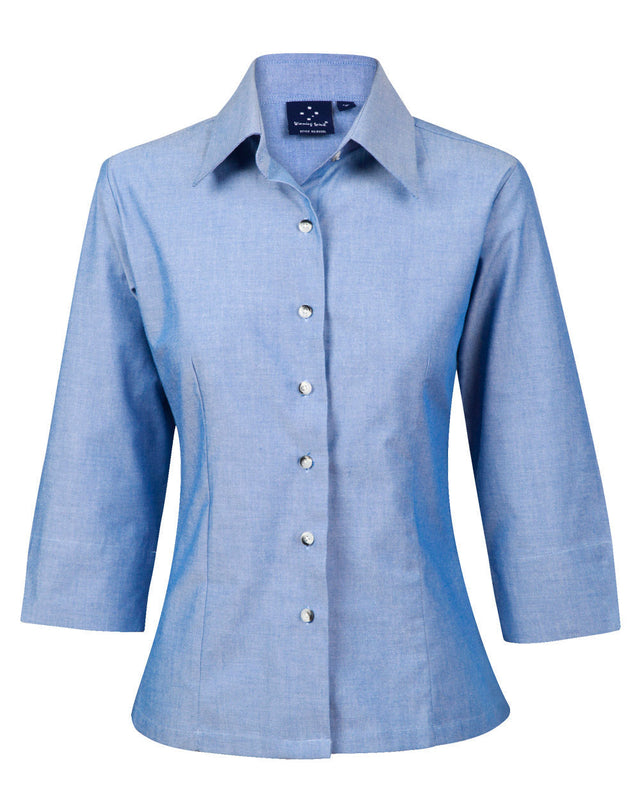 Benchmark BS04 Ladies' Chambray 3/4 Sleeve