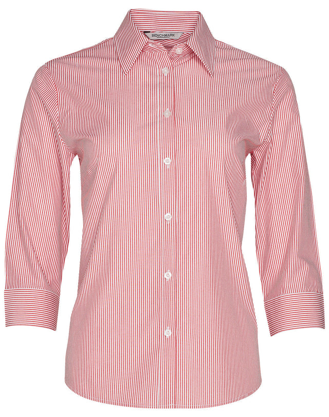 Benchmark M8233 Women's Balance Stripe 3/4 Sleeve Shirt