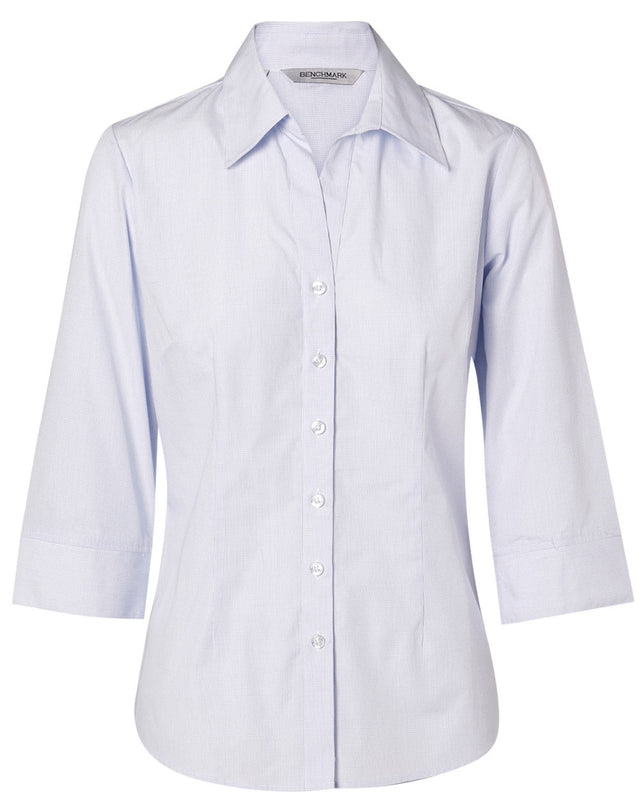Benchmark M8360Q Women's Mini Check 3/4 Shirt
