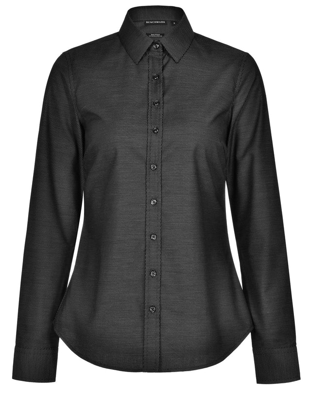 Benchmark M8400L ASCOT LADIES LONG SLEEVE DOT JACQUARD STRETCH SHIRT