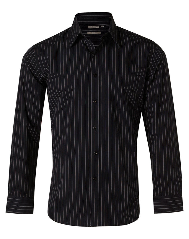 Benchmark M7222 Men's Pin Stripe Long Sleeve Shirt