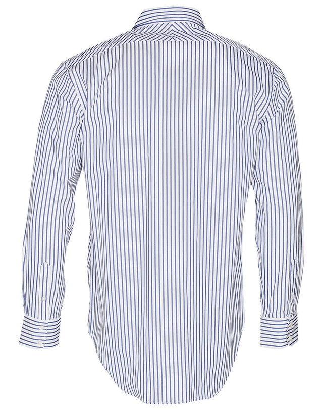 Benchmark M7310L Men's Executive Sateen Stripe Long Sleeve Shirt