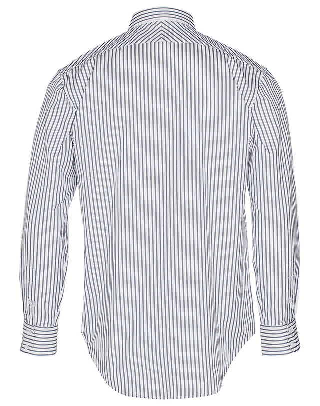 Benchmark M7310L Men's Executive Sateen Stripe Long Sleeve Shirt