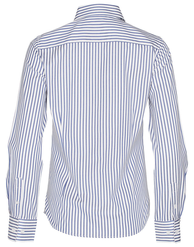 Benchmark M8310Q Women's Executive Sateen Stripe 3/4 Sleeve Shirt