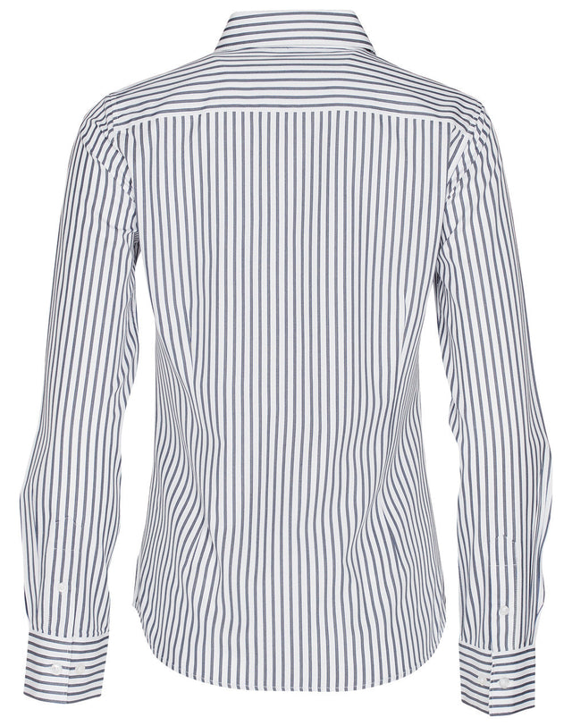 Benchmark M8310Q Women's Executive Sateen Stripe 3/4 Sleeve Shirt