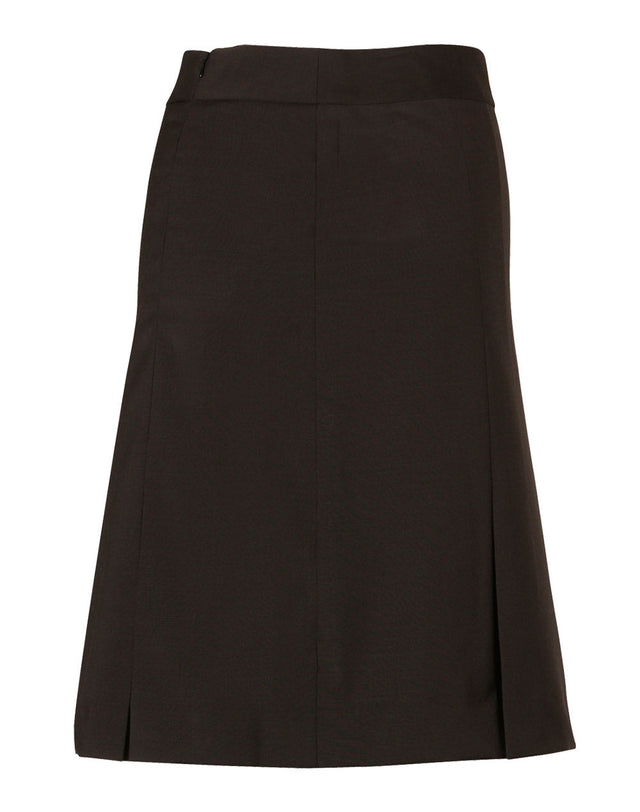 M9473 Women's Wool Blend Stretch Pleated Skirt