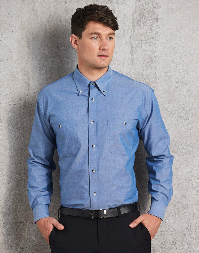 Benchmark BS03L Men's Chambray Long Sleeve