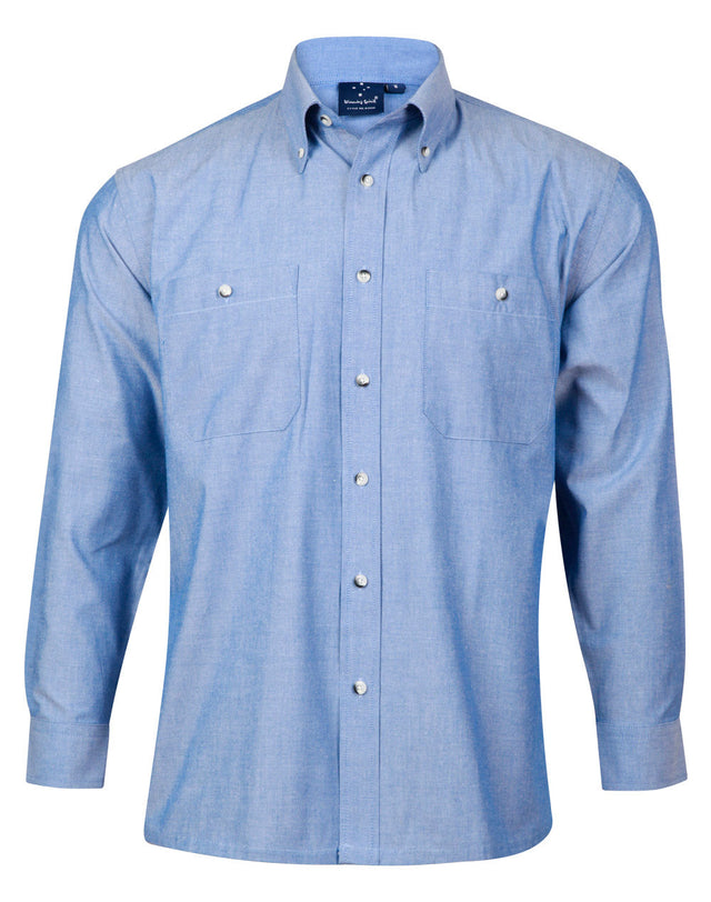 Benchmark BS03L Men's Chambray Long Sleeve