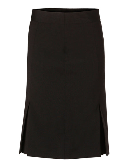 M9473 Women's Wool Blend Stretch Pleated Skirt